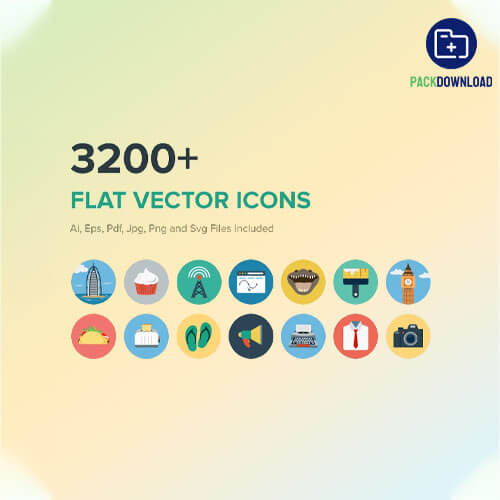 Flat Vector Icons Bundle Png Download
