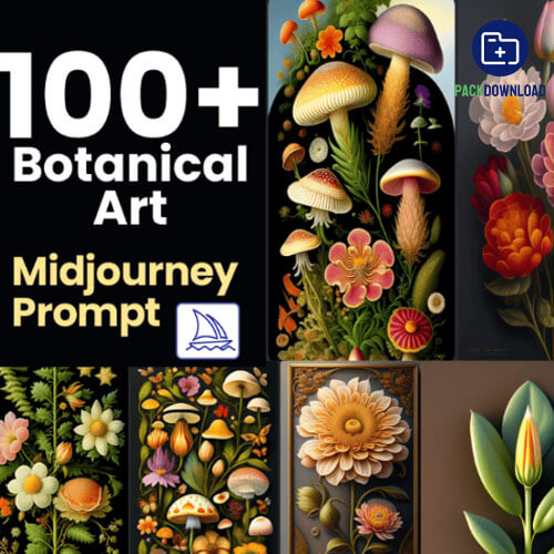 100 Botanical Art Midjourney Prompts