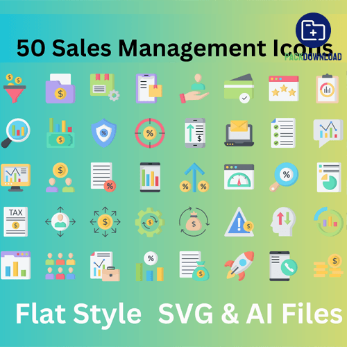 50 Sales Management Icon Set