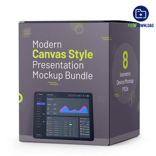 Modern Canvas Style Presentation Mockup Bundle