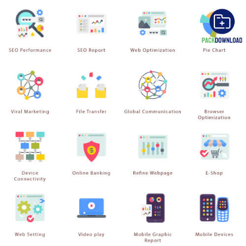 Seo And Marketing Vector Icons