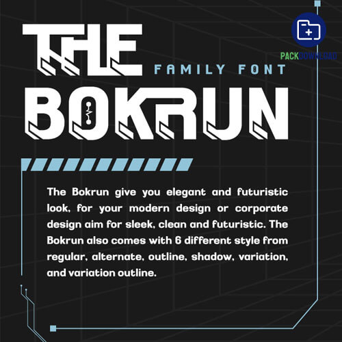 The Bokrun Futuristic Display Font